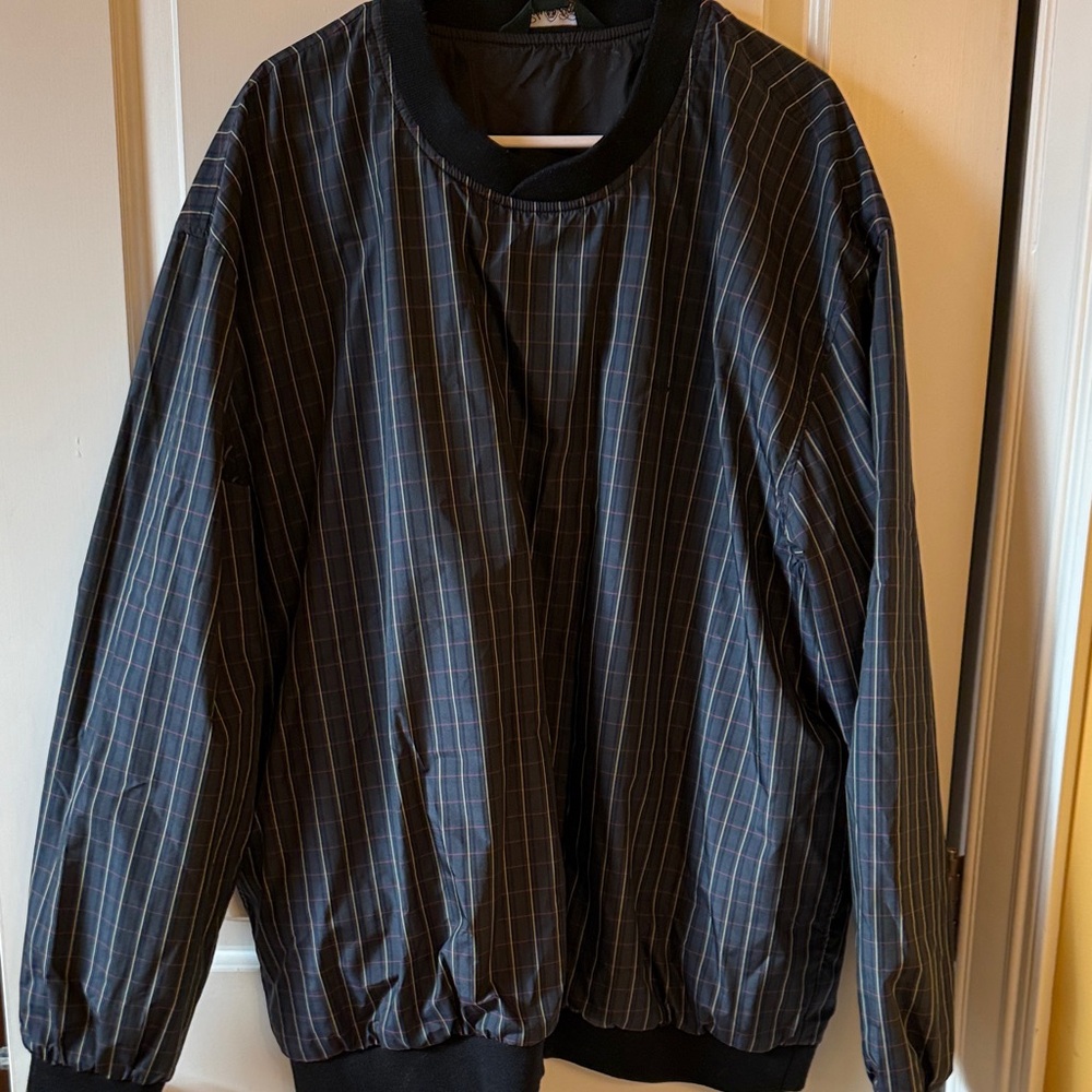Brooks Brothers plaid golf pullover